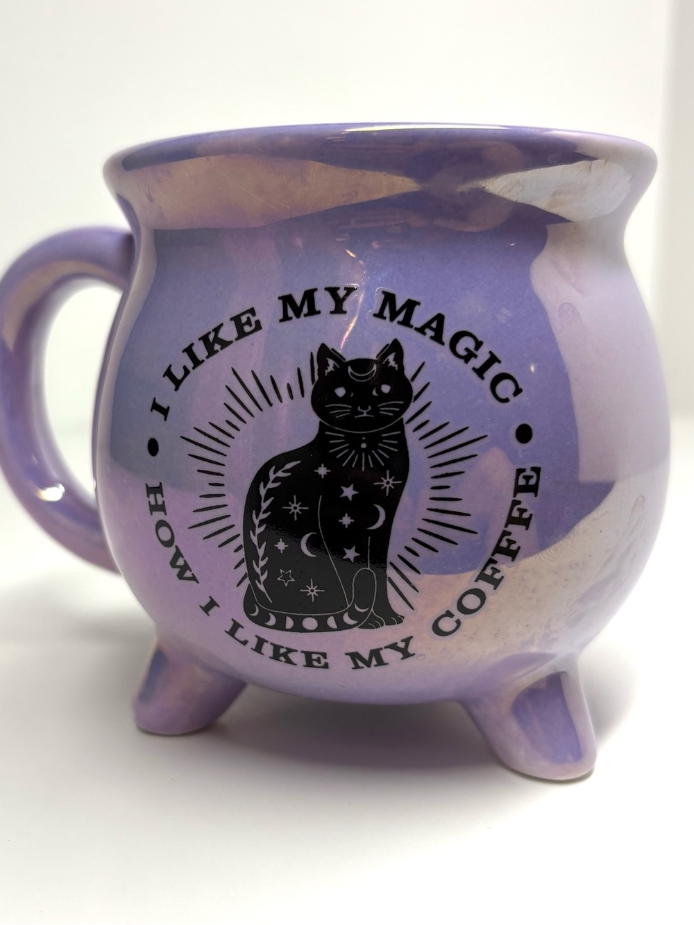 Witchy Black Cat Cauldron Mug - I Like My Magic How I Like My Coffee